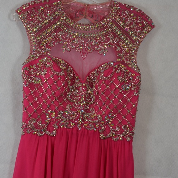 Beaded/Sequined/Rhinestone Gown SZ 8 Madison James - Picture 12 of 13